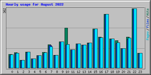 Hourly usage for August 2022