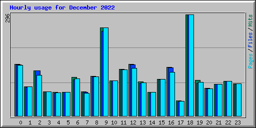 Hourly usage for December 2022