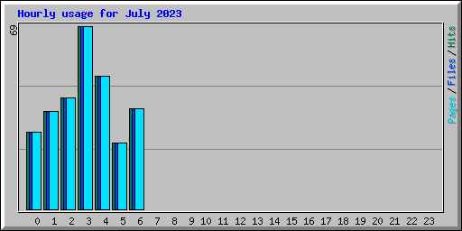 Hourly usage for July 2023