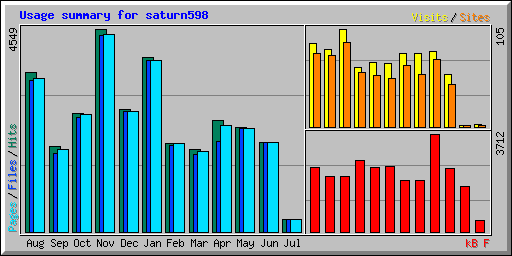 Usage summary for saturn598